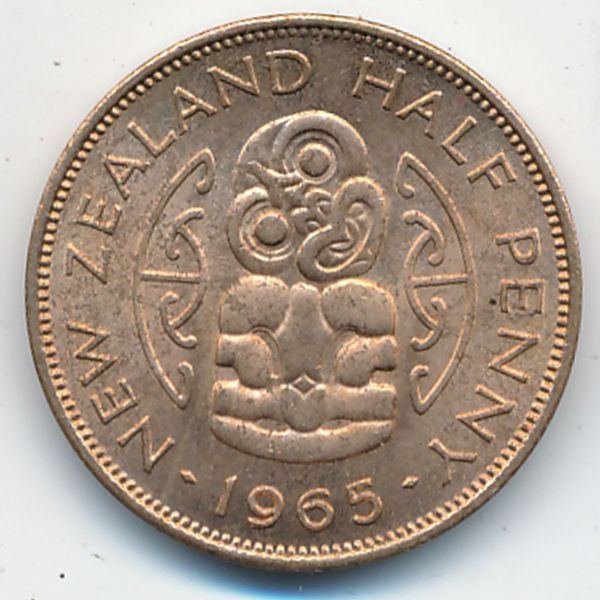 Новая Зеландия, 1/2 пенни (1965 г.)