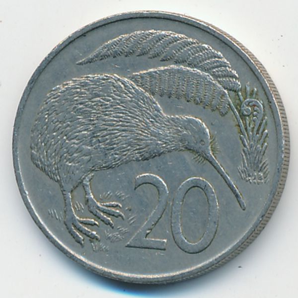 Новая Зеландия, 20 центов (1967 г.)