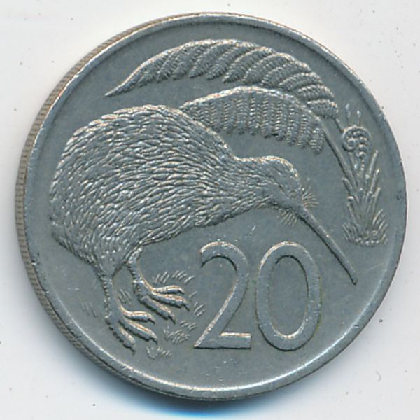 Новая Зеландия, 20 центов (1975 г.)