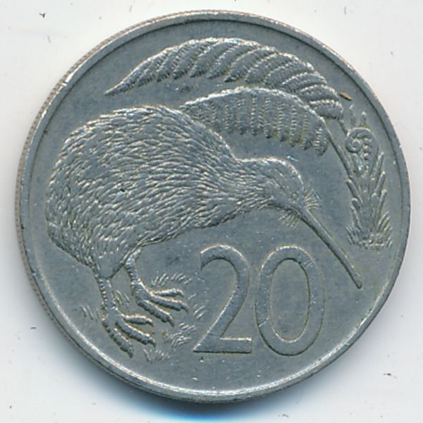 Новая Зеландия, 20 центов (1967 г.)