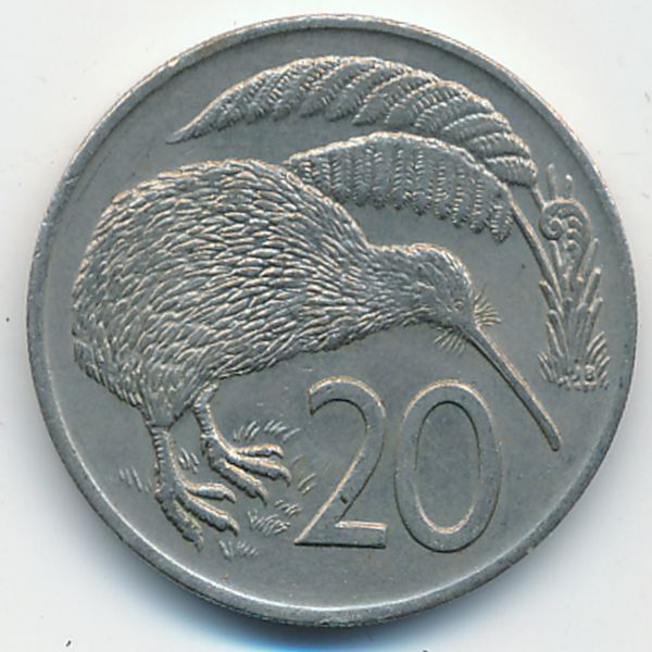 Новая Зеландия, 20 центов (1974 г.)