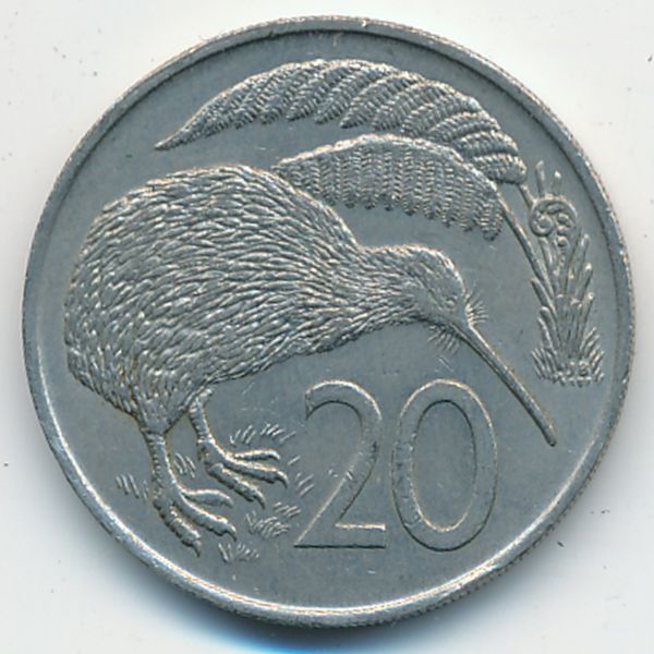 Новая Зеландия, 20 центов (1967 г.)