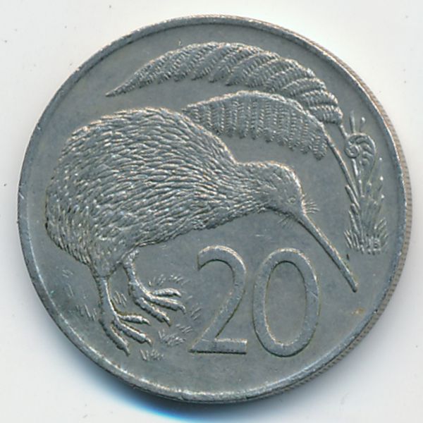Новая Зеландия, 20 центов (1973 г.)