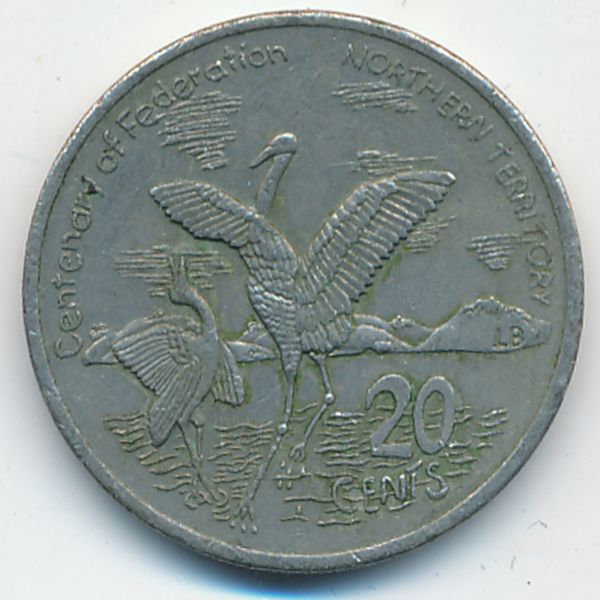 Австралия, 20 центов (2001 г.)