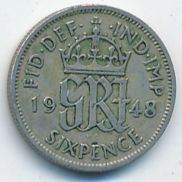 Великобритания, 6 пенсов (1948 г.)