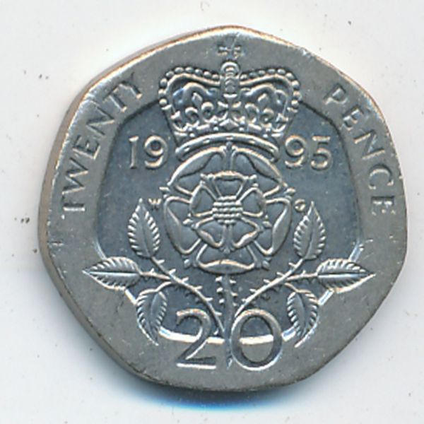 Великобритания, 20 пенсов (1995 г.)