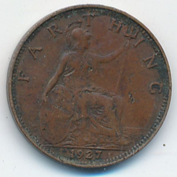 Великобритания, 1 фартинг (1927 г.)