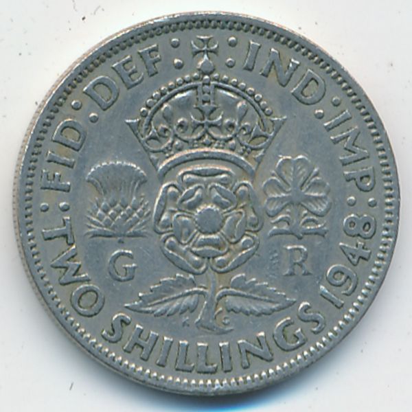 Великобритания, 2 шиллинга (1948 г.)