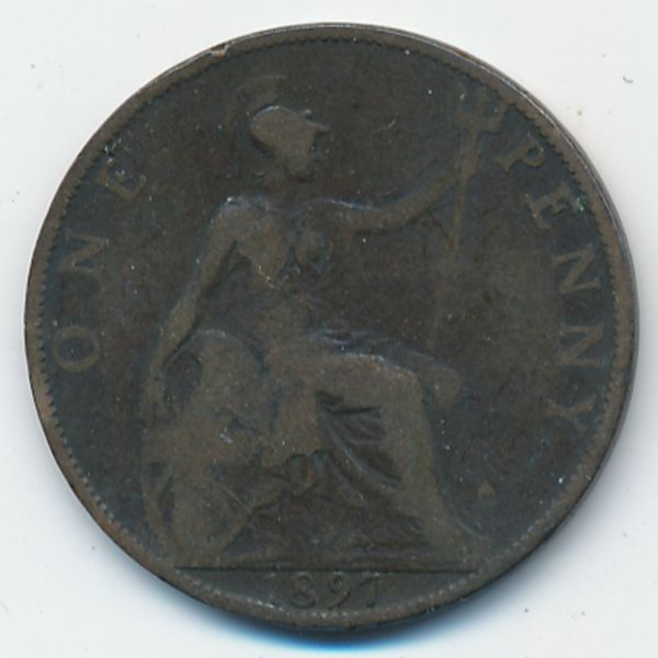 Великобритания, 1 пенни (1897 г.)