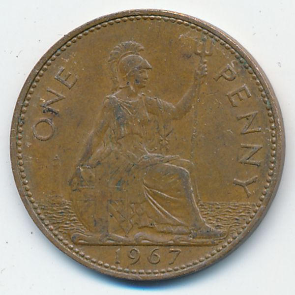 Великобритания, 1 пенни (1967 г.)