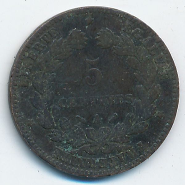 Франция, 5 сентим (1882 г.)