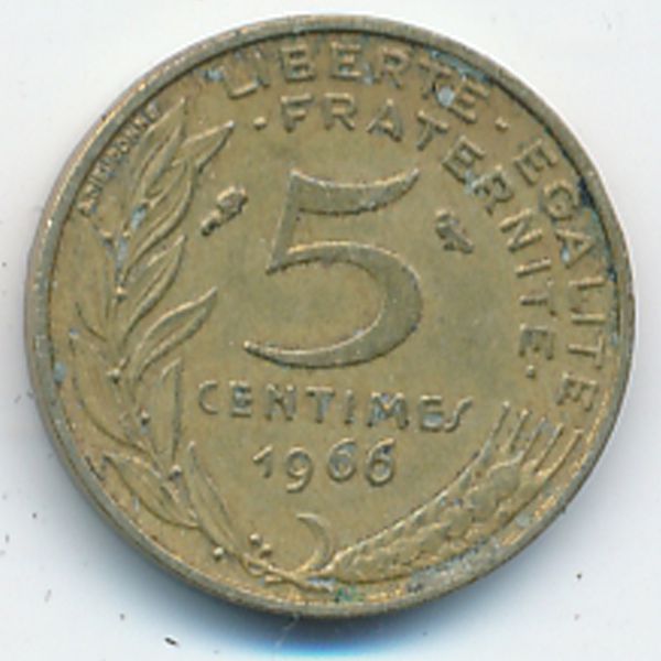 Франция, 5 сентим (1966 г.)
