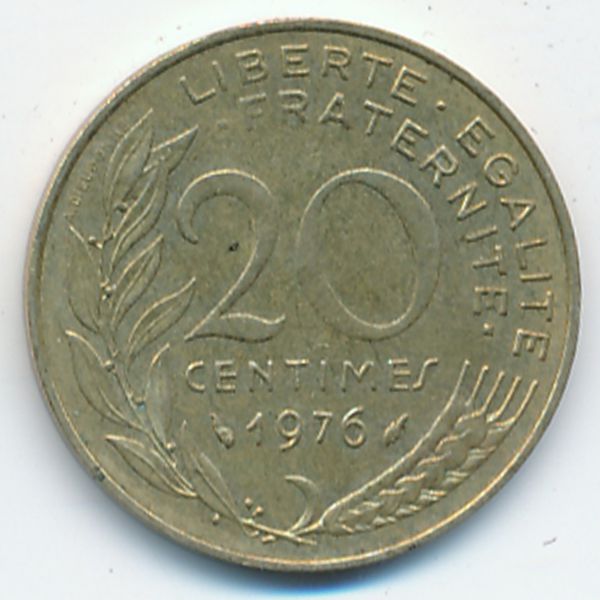 Франция, 20 сентим (1976 г.)