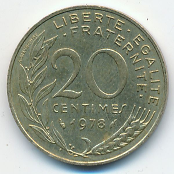 Франция, 20 сентим (1978 г.)