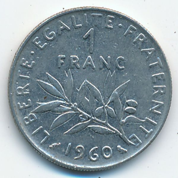 Франция, 1 франк (1960 г.)