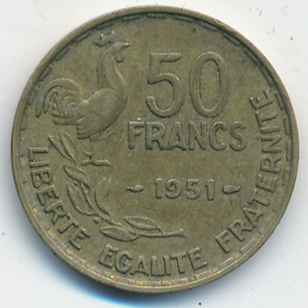 Франция, 50 франков (1951 г.)