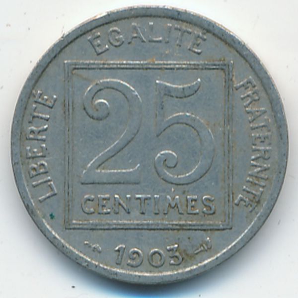 Франция, 25 сентим (1903 г.)