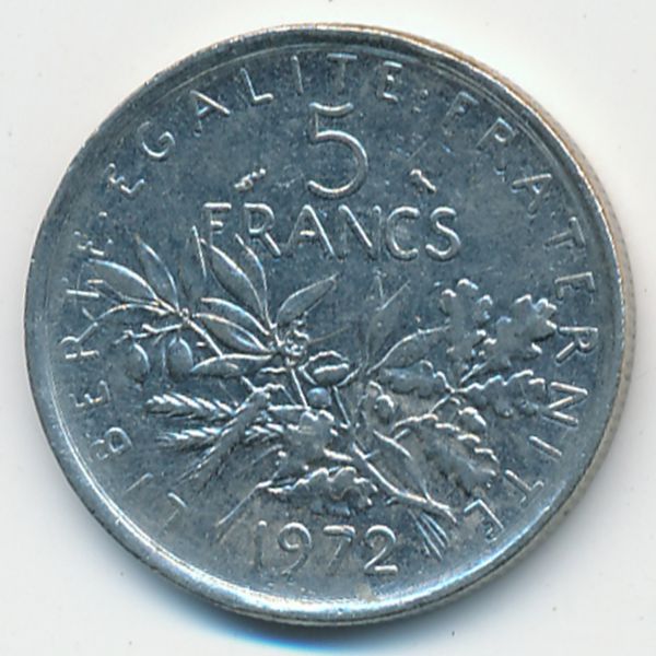 Франция, 5 франков (1972 г.)