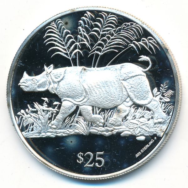 Виргинские острова, 25 долларов (1993 г.)