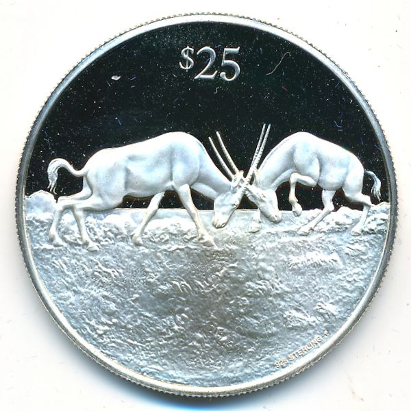 Виргинские острова, 25 долларов (1993 г.)