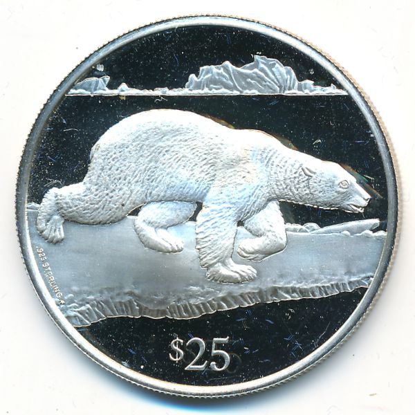 Виргинские острова, 25 долларов (1993 г.)