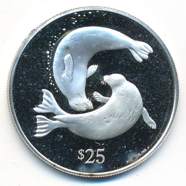 Виргинские острова, 25 долларов (1993 г.)