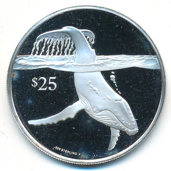 Виргинские острова, 25 долларов (1993 г.)