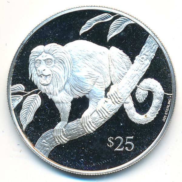 Виргинские острова, 25 долларов (1993 г.)