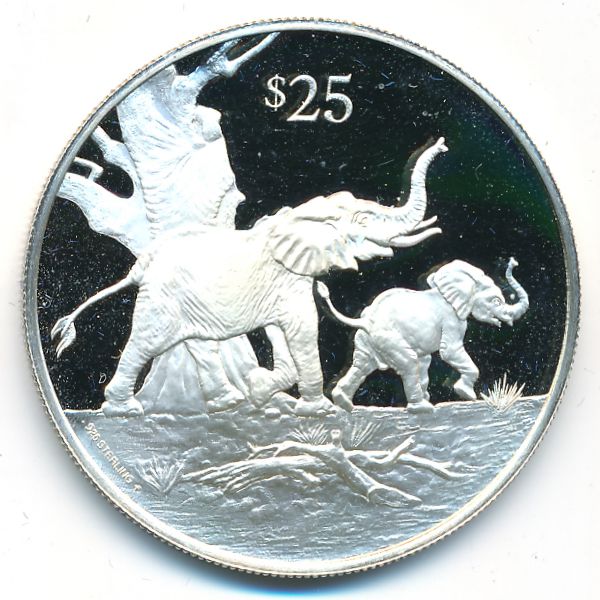 Виргинские острова, 25 долларов (1993 г.)