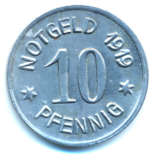 Бинген-на-Рейне., 10 пфеннигов (1919 г.)