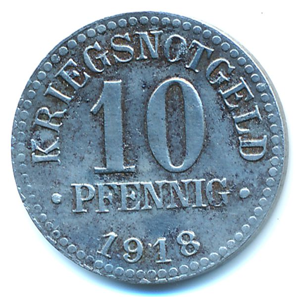Брауншвейг., 10 пфеннигов (1918 г.)
