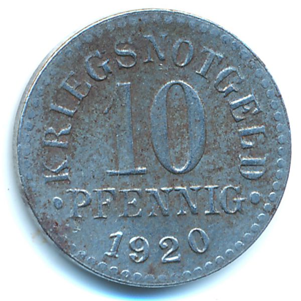 Брауншвейг., 10 пфеннигов (1920 г.)
