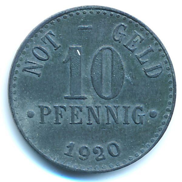 Брауншвейг., 10 пфеннигов (1920 г.)
