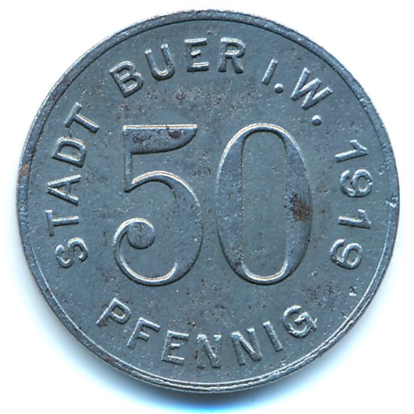 Буер., 50 пфеннигов (1919 г.)