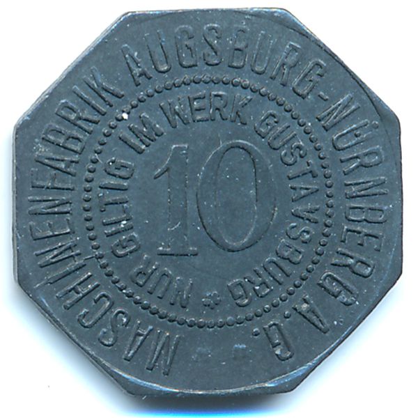 Аугсбург., 10 пфеннигов