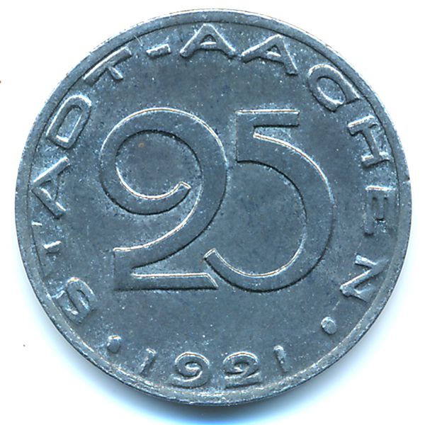Ахен., 25 пфеннигов (1921 г.)