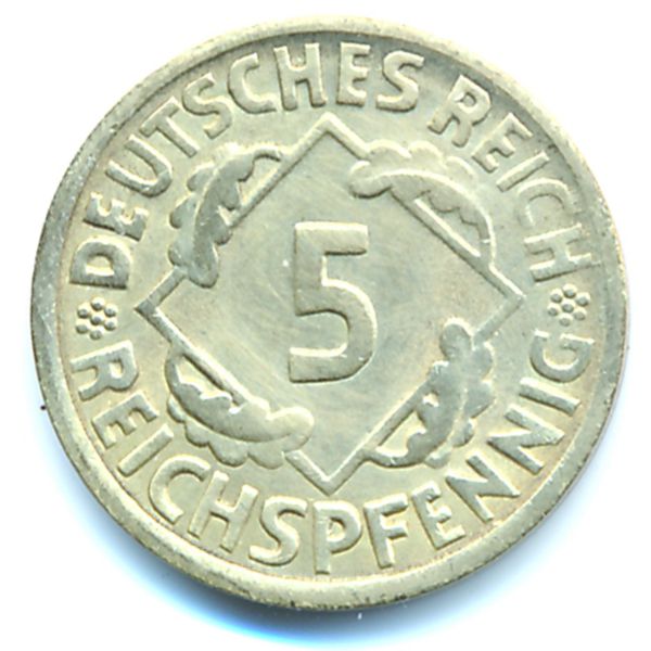 Веймарская республика, 5 рейхспфеннигов (1925 г.)