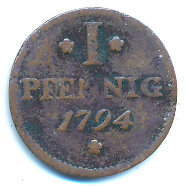 Франкфурт, 1 пфенниг (1794 г.)