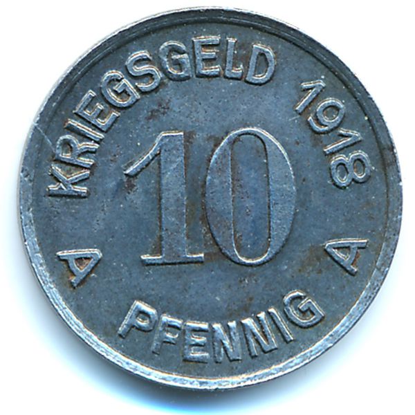 Люденшайд., 10 пфеннигов (1918 г.)
