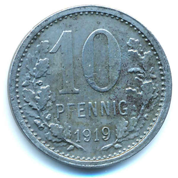 Нехайм., 10 пфеннигов (1919 г.)