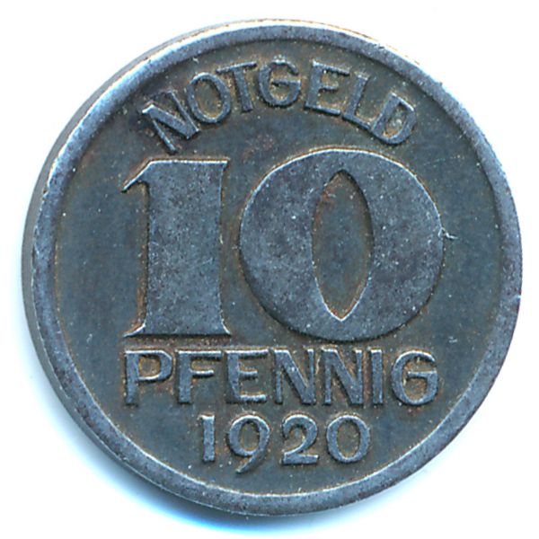 Халл., 10 пфеннигов (1920 г.)