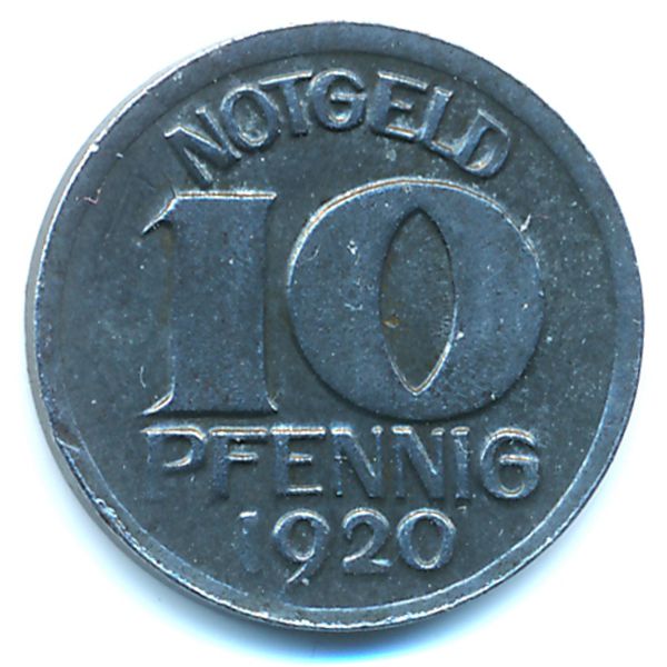 Халл., 10 пфеннигов (1920 г.)