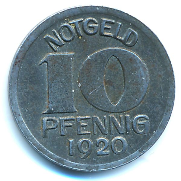 Халл., 10 пфеннигов (1920 г.)