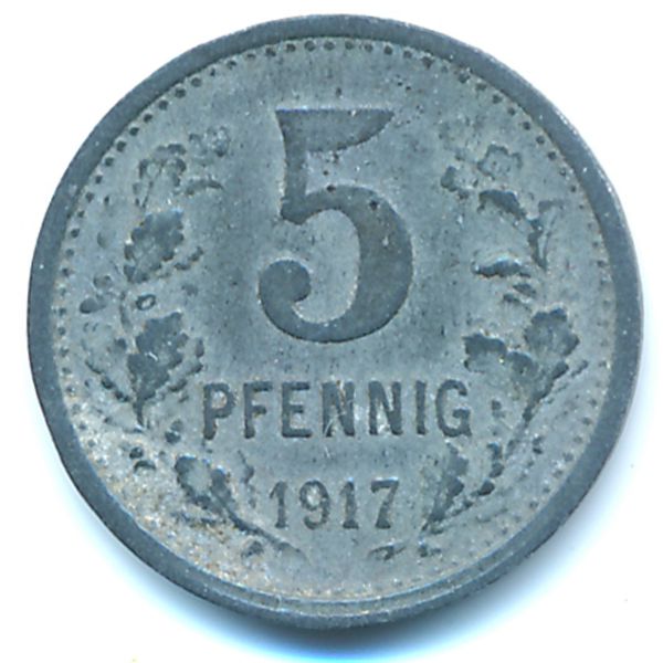 Изерлон., 5 пфеннигов (1917 г.)