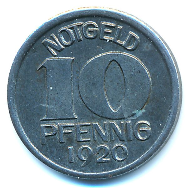 Халл., 10 пфеннигов (1920 г.)