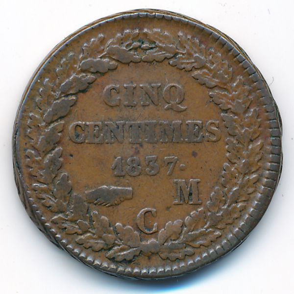 Монако, 5 сентим (1837 г.)