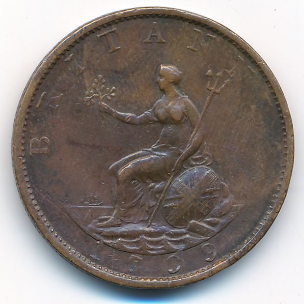 Великобритания, 1/2 пенни (1799 г.)