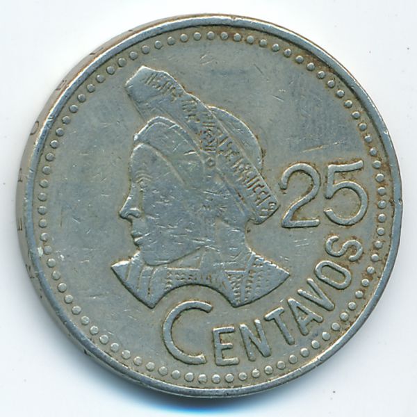 Гватемала, 25 сентаво (1987 г.)