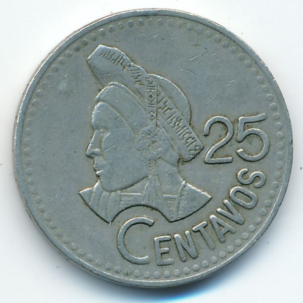 Гватемала, 25 сентаво (1992 г.)