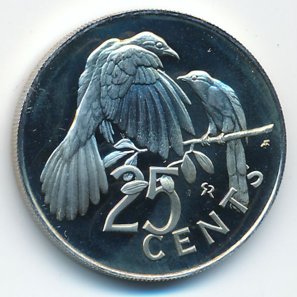 Виргинские острова, 25 центов (1982 г.)